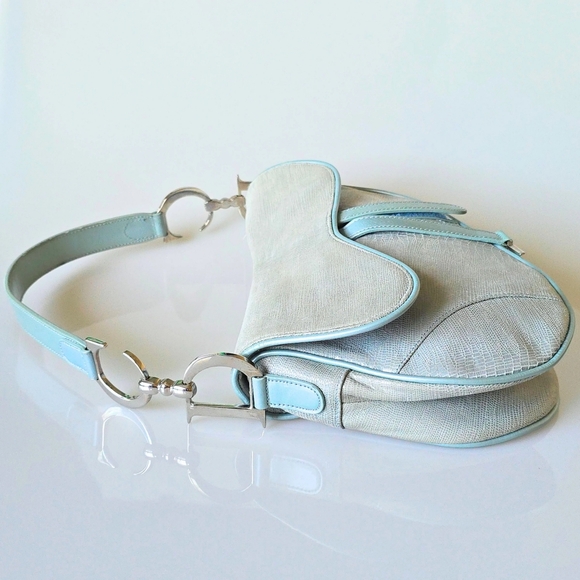 **SOLD** Dior Saddle Bag Lizard Print Embossed - Picture 3 of 13